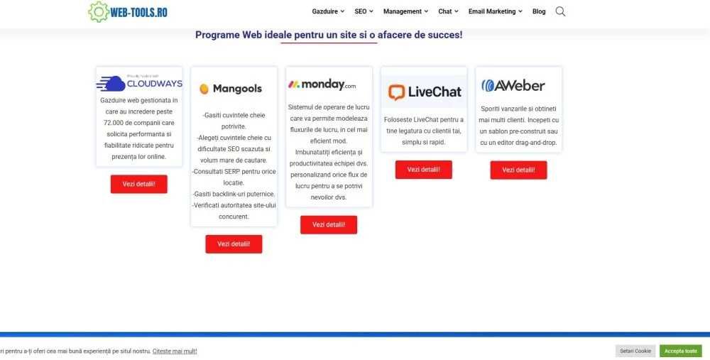 Vând site web-tools.ro platformă de afiliere pentru programe digitale