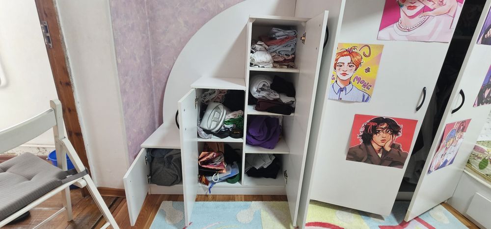 Детская двухэтажная кровать-шкаф