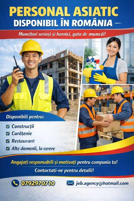 Oferta personal asiatic calificat