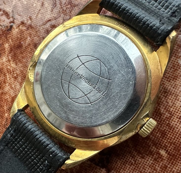 Сьветски механичен часовник Ракета  позлатена 20,балтика,60-70 години
