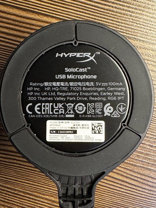 Микрофон HyperX SoloCast (Чёрный цвет)