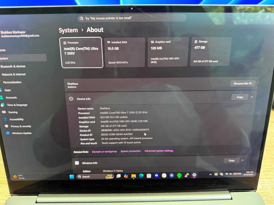 Samsung Galaxy Book5 Pro 14" | Ultra 7 | 16/512 | 3K AMOLED | Karobka