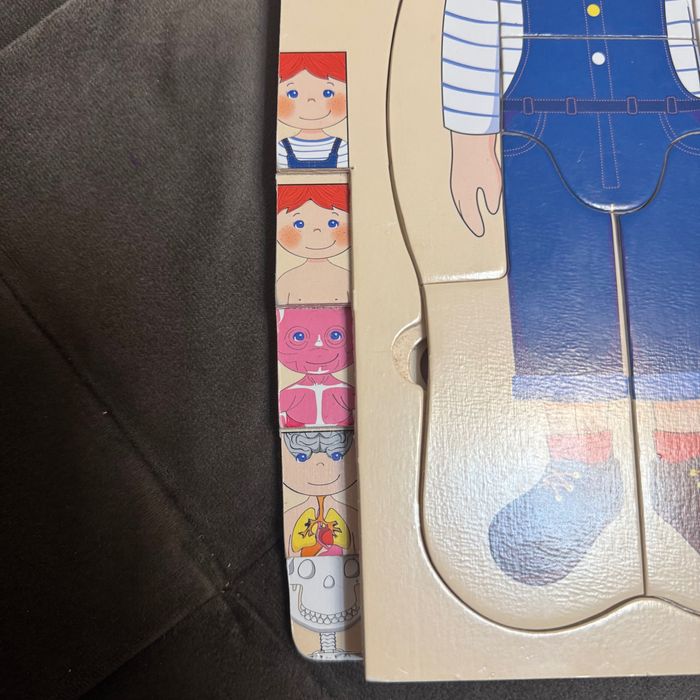 Puzzle din lemn, Corpul Uman 4 x 7 piese