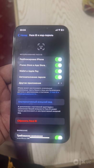 Iphone X 64 Gb holati yaxwi