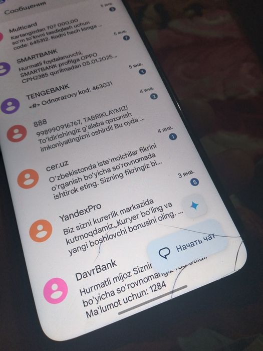 Samsung A02 va Oppo a57s 2 ta tel