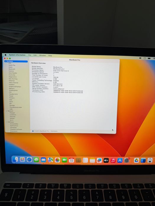 MacBook Pro 13” 2019 i5 / 8GB / 128GB SSD – Fără Touch Bar, Impecabil