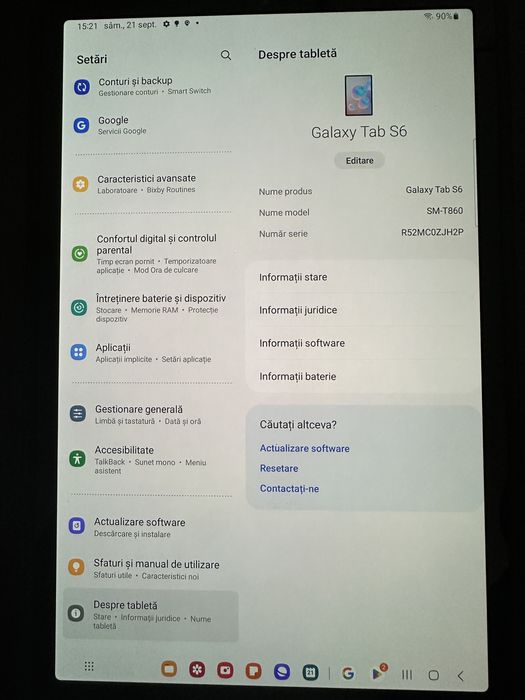 Tableta Samsung Galaxy tab S6