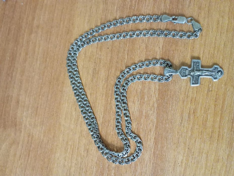 Прадам серебро цепь и крестик