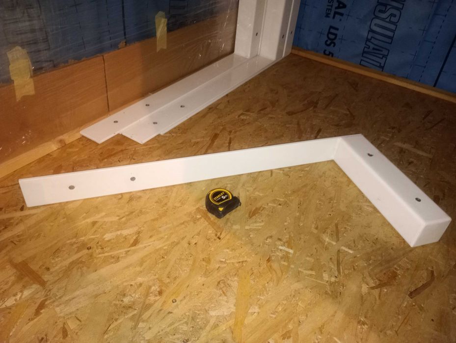 Монтажни конзоли - планки - Г образни- 8mm стомана - прахово боядисани