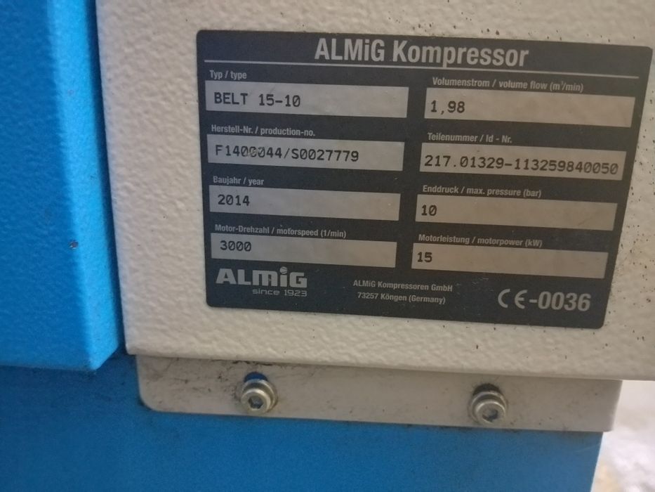Винтов компресор Almig Belt 15