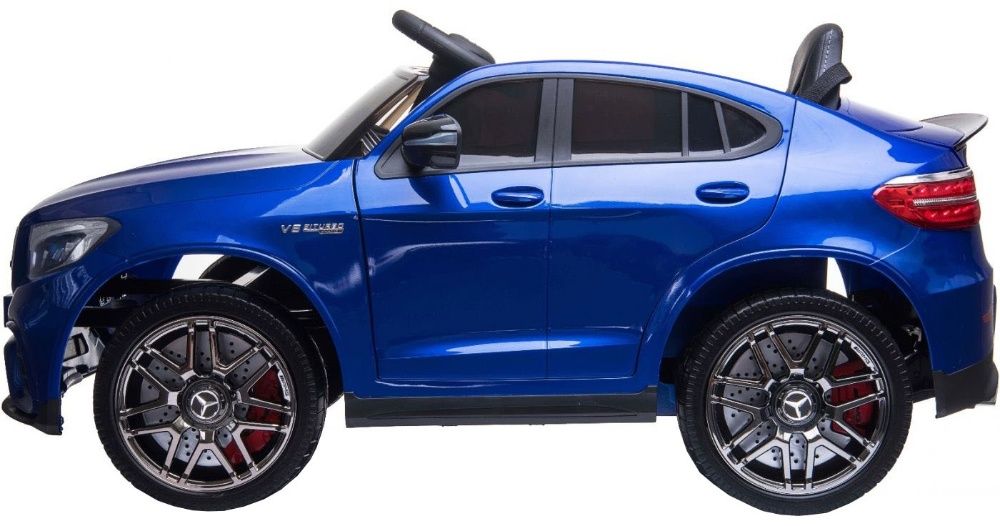 Masinuta electrica Mercedes GLC63s 70W 12V cu Scaun Tapitat #Albastru