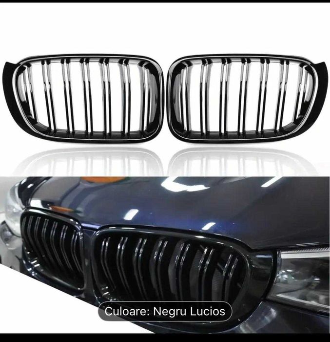 Set Grile/Nari Duble Radiator Bmw M Style X3 F25 X4 F26 2014-2017 Negru Lucios , NOI