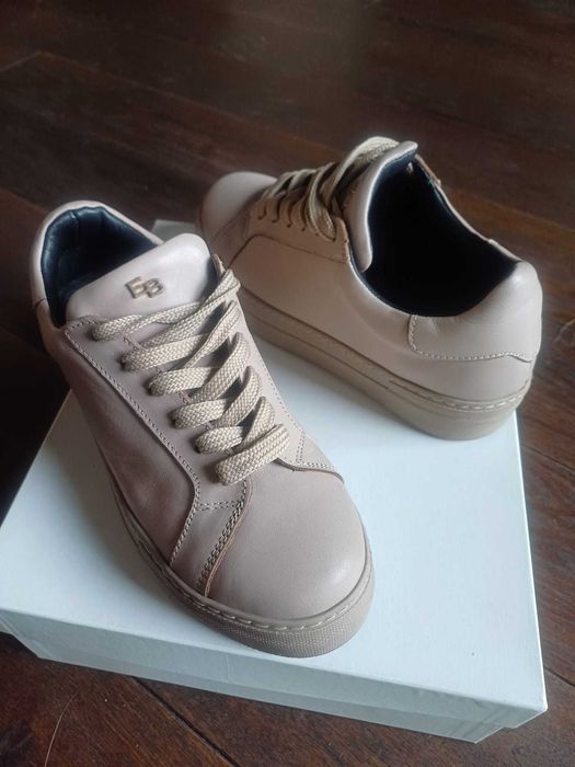 Sneakers Enzo Bertini, roz prafuit, piele, mar.36