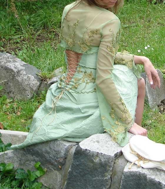 Tinuta de nunta/ seara FUSTA+CORSET (produs de designer), mar S si 75B