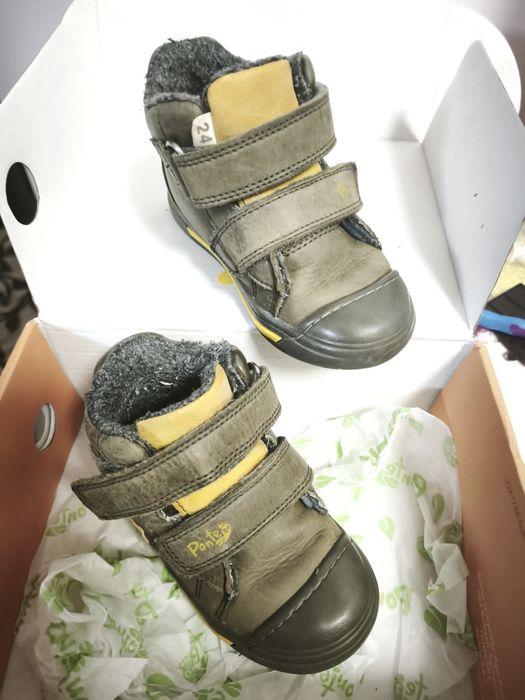 Ghete piele naturala îmblănite,cu talpa supinata Ponte 20 ,Nr 24