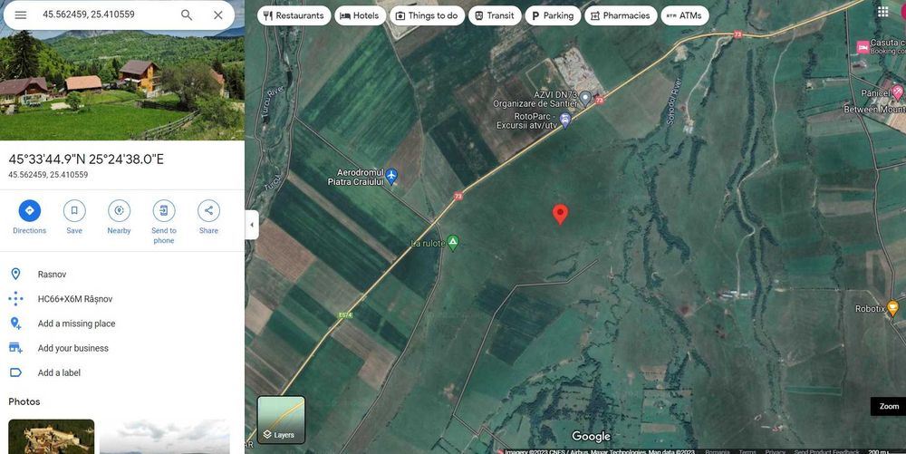 Teren plat Rasnov - Bran cu vedere panoramica - Vedere 2