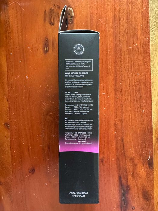 Филтър за вода за хладилник LG ADQ73693903 (FSS-002)