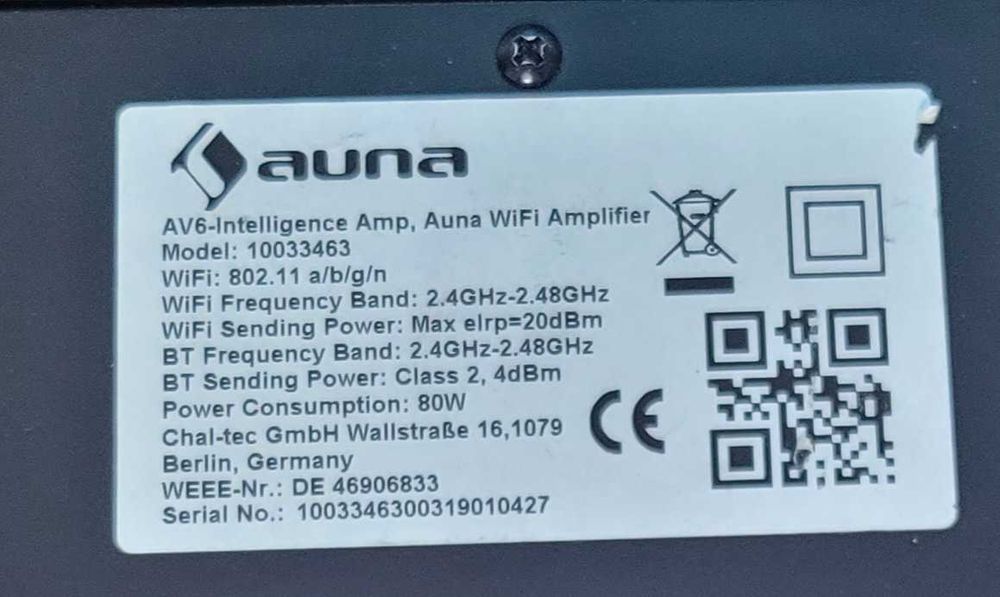 Amplificator Auna AV6 Bluetooth ,WIFI