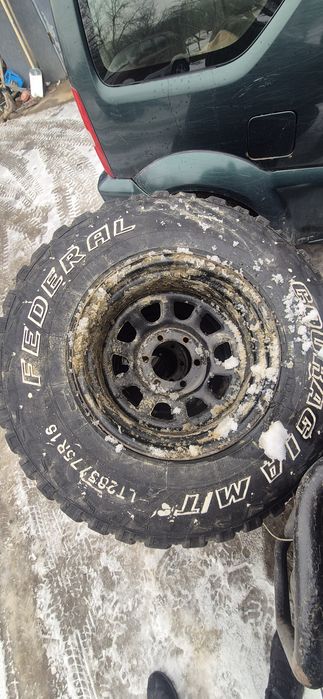Federal couragia 285/75/r16(echivalent 33)+jante patrol -50 10j