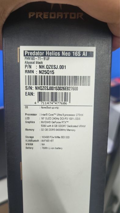 Acer Predator Helios 16 Ai