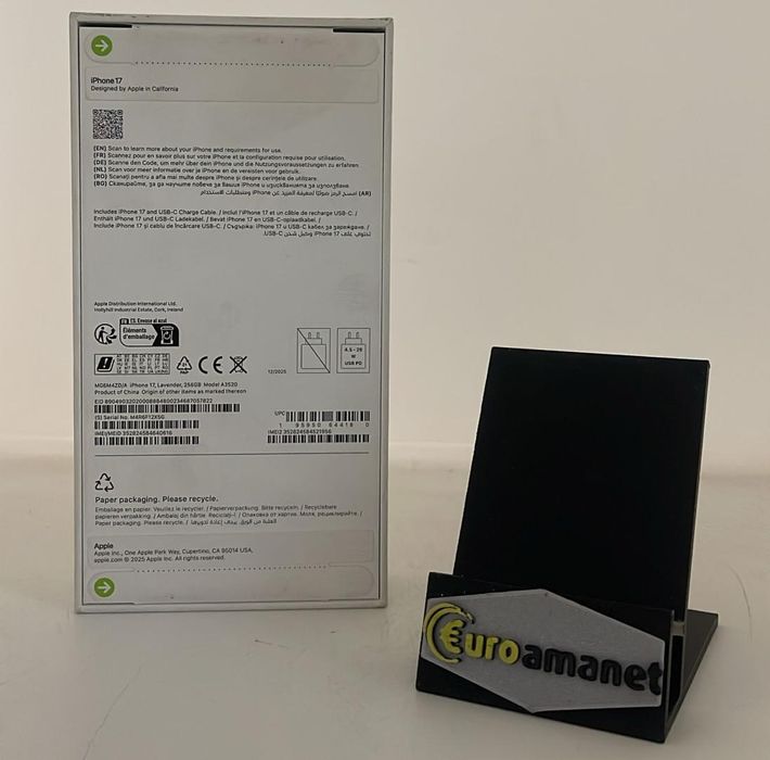 Telefon mobil Apple iPhone 17, 256GB, 5G, Lavender Sigilat -A-