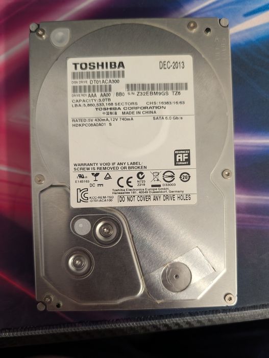 HDD Toshiba 3 tb