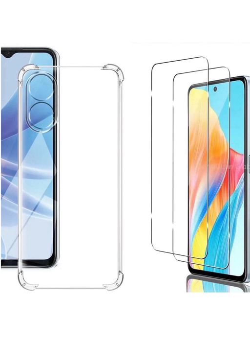 Oppo A38/A58/A78/A79/A98 Husa Safe Case Colturi Tari + Folie Sticla