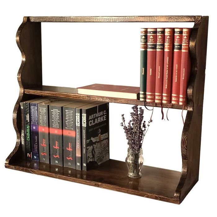 Raft din lemn de pin, handmade, pentru blat sau masa – 60 × 50 cm