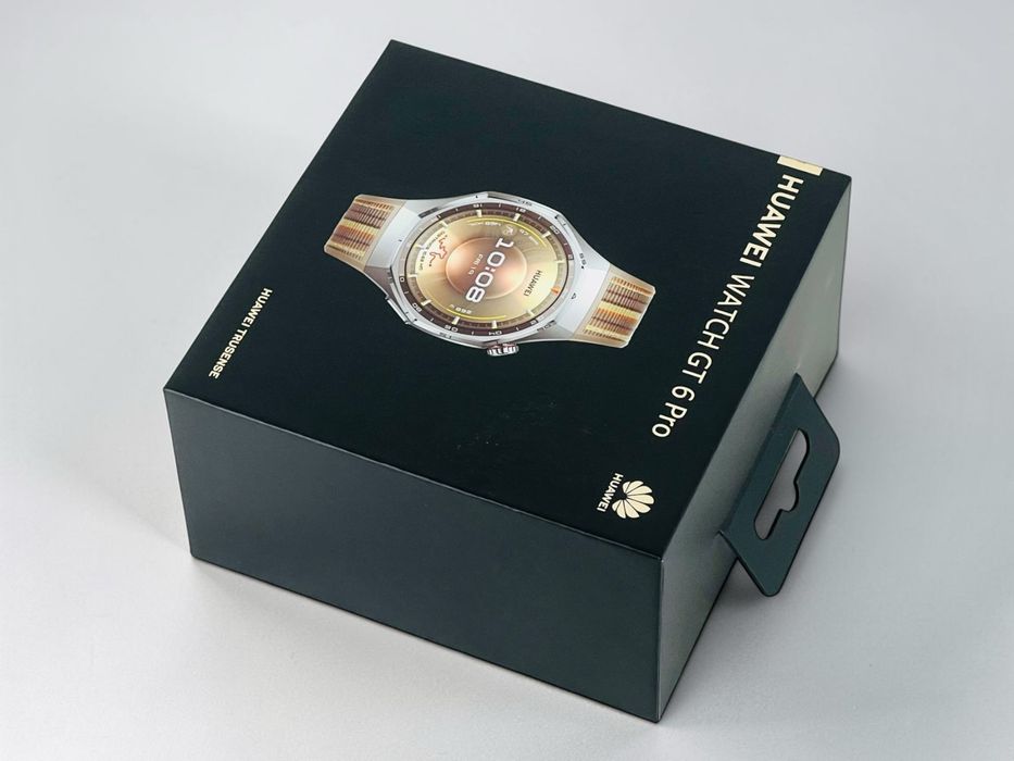 НОВ! Huawei Watch GT 6 Pro 46mm Version Brown Titanium Alloy Case Brown Woven Strap 2г. Гаранция!