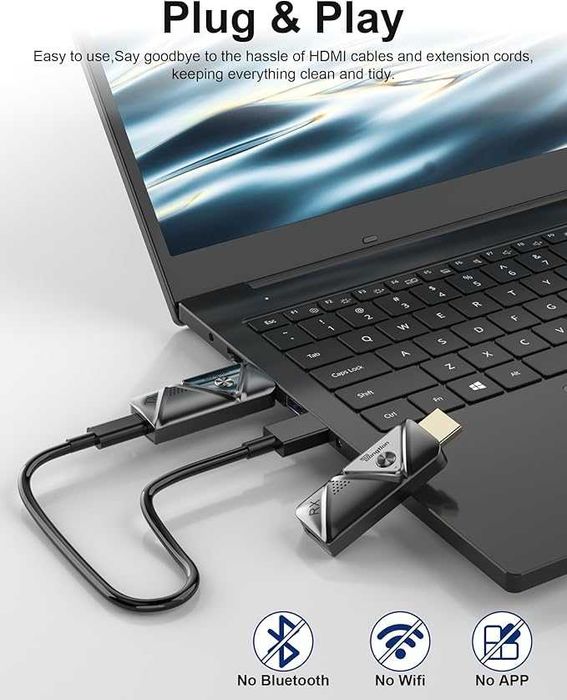 Безжичен HDMI предавател и приемник 1080P 60Hz - Двубандов 2.4G/5G