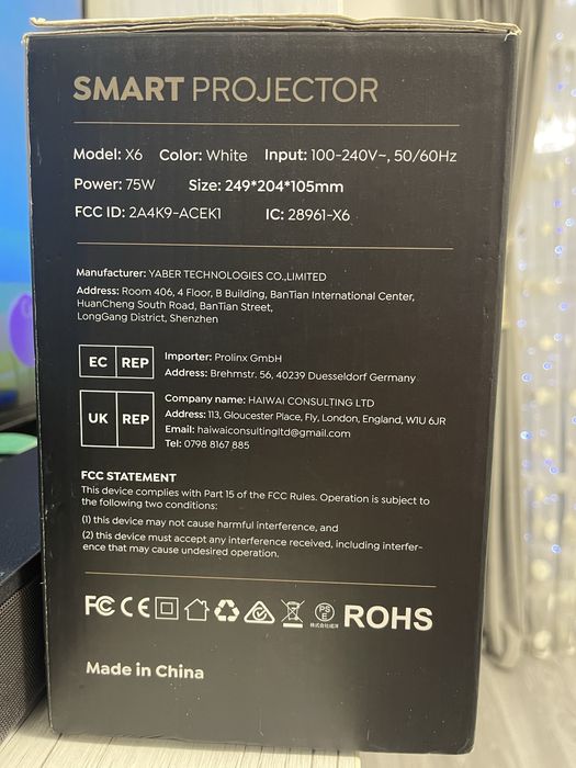 Videoproiector TOPTRO X6  4K  WI-FI 6  BLUETOOTH