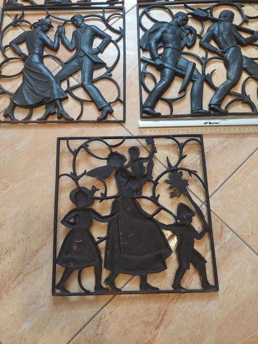 Ornamente metal ambutisat, tablou, decoratiune Buderus