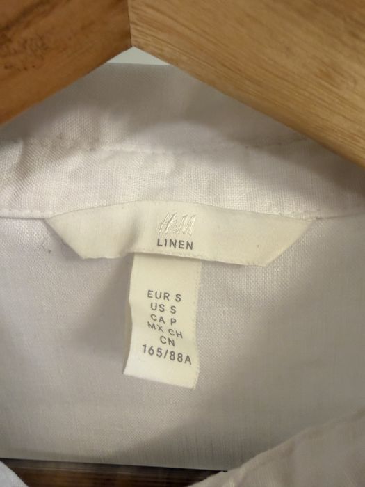 H&M бяла риза 100% лен