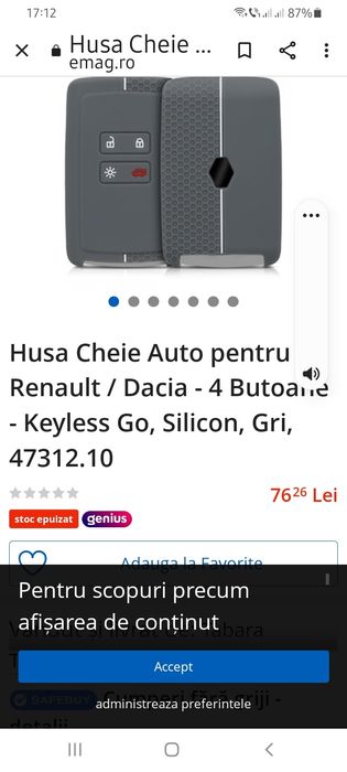 Vand Husa Cartela  Dacia Renault