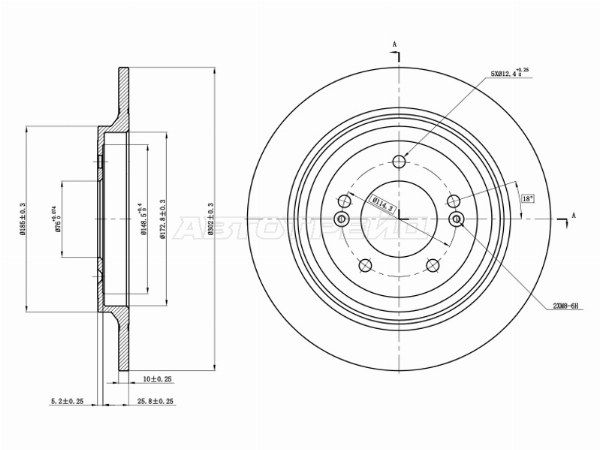 Диск тормозной Kia Sportage