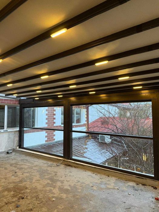 Pergole retractabile/rotative bioclimatice, ghilotine sticla