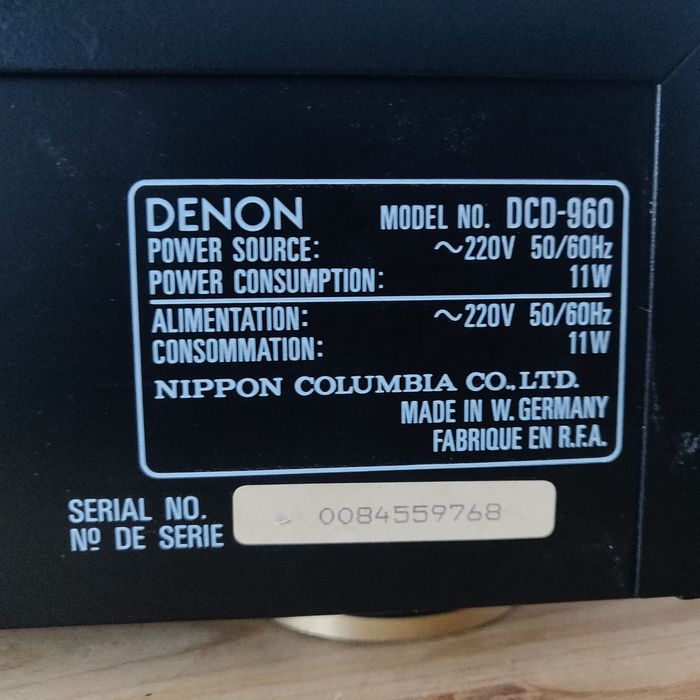 Deck/cd player Denon DCD-960--defect-