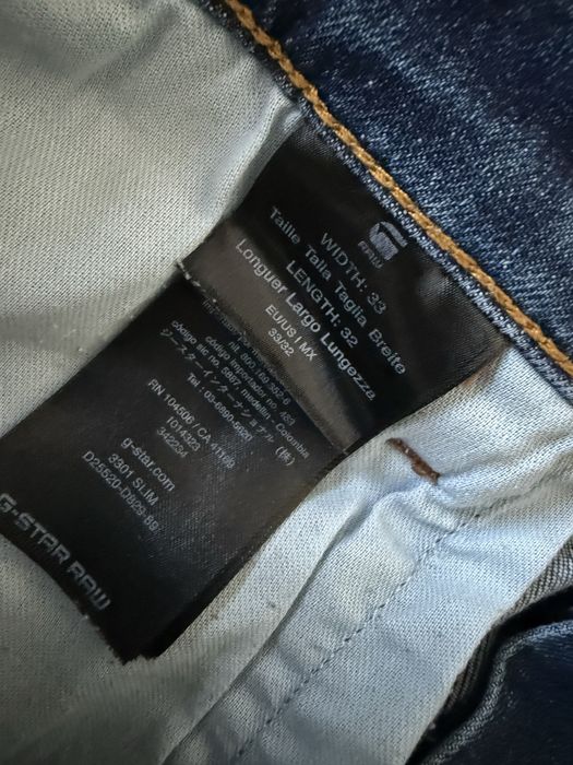Blugi GSTAR Raw Slim Albastru Barbati | Marime 33 x 32 (Talie 84 cm)