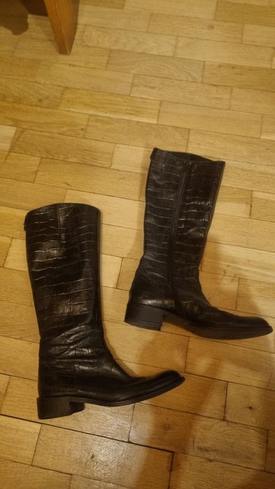 Cizme de piele imitatie sarpe