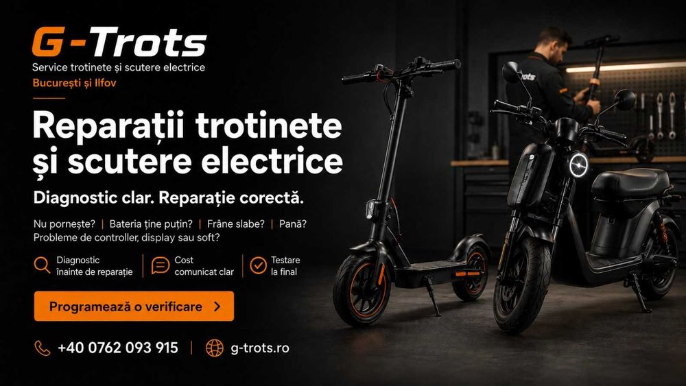 Trotineta sau Scuter Electric Defect? Service G-Trots Bucuresti