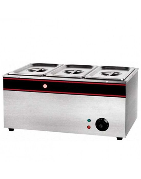 Бен мари на водна баня с три гастронорми 1/3