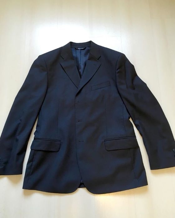 Costum din stofă de lână, made in Italy, măsura 56