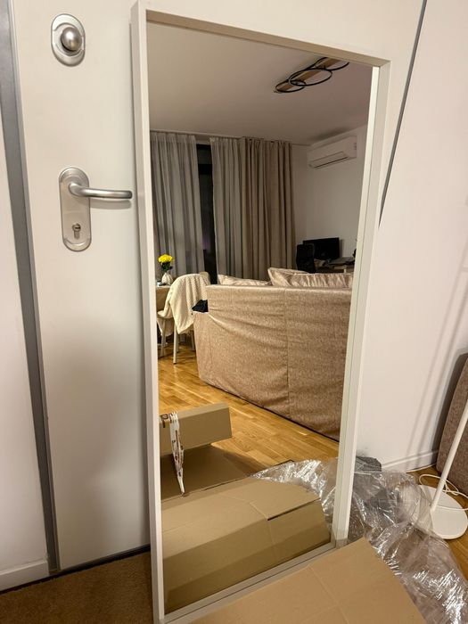 Oglindă IKEA NISSEDAL Albă 65x150 cm – stare foarte bună