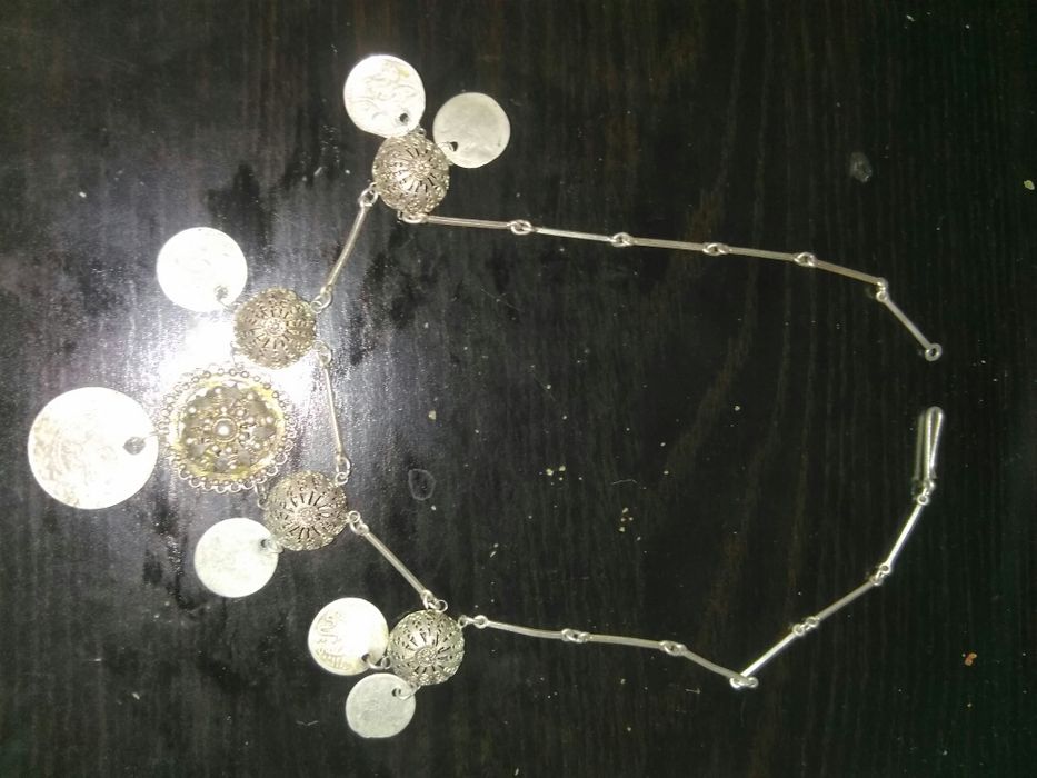 Продавам сребърен накит за врат филигран живачна позлата Уникат