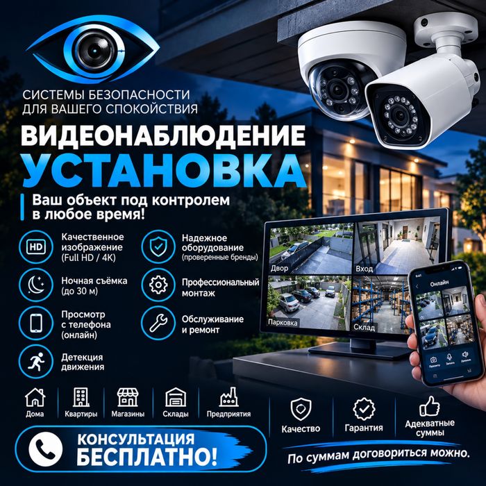 Установка видеонаблюдения