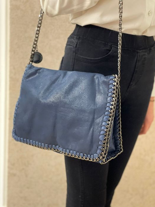 Geanta de material albastra