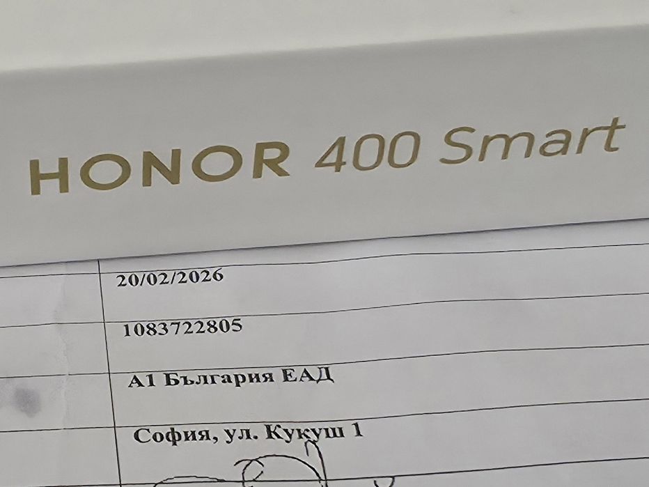 ЗАПЕЧАТАН 128GB Honor 400 Smart 5G Гаранция A1 2028г. Black | Черен