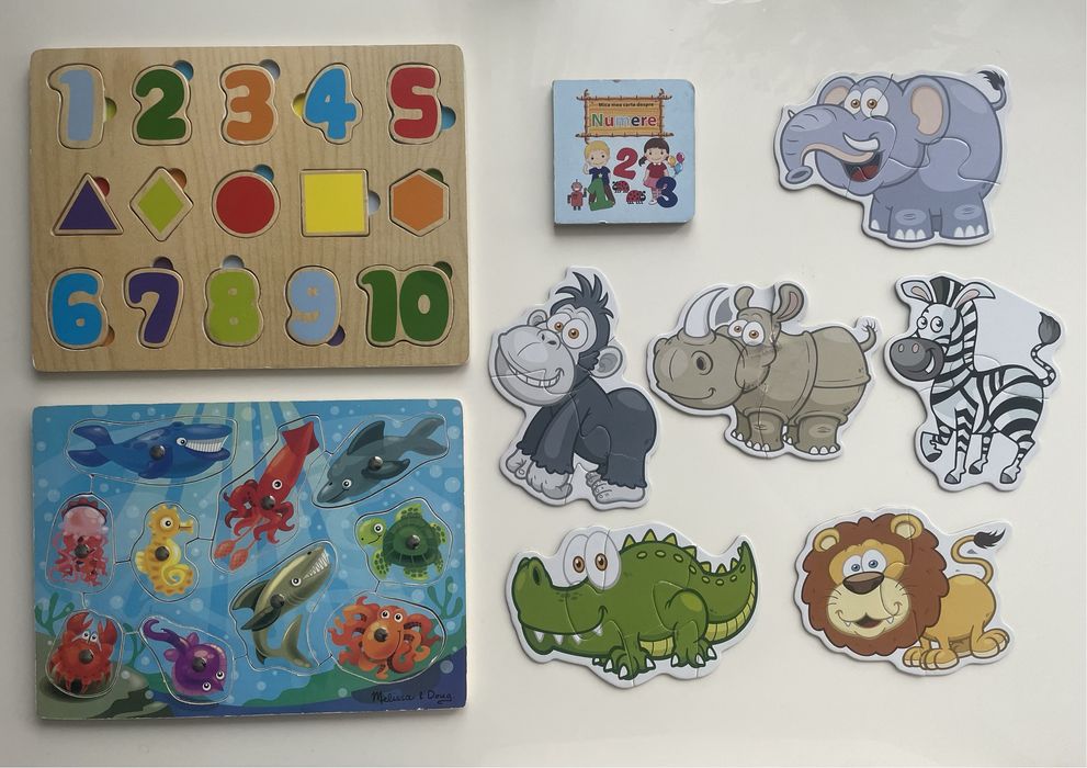 Lot jocuri interactive + lego + carticica cu numere
