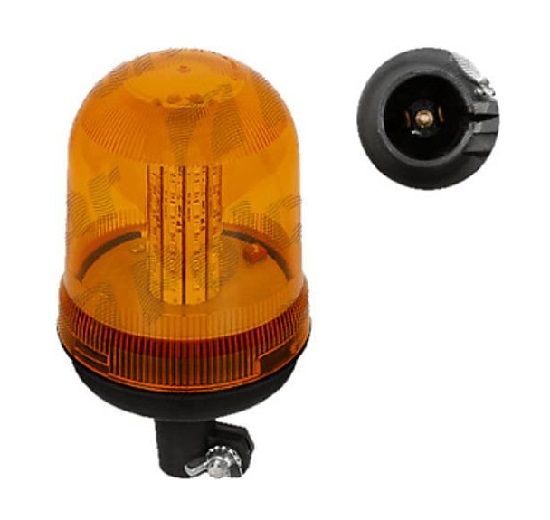 Girofar auto Neolite 12/24V cu 80 leduri orange cu suport tubular, diam. 130mm, inaltime 240mm