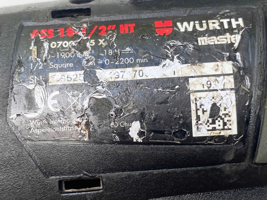 Wurth ASS 18 1/2'' HT - Акумулаторен гайковерт!